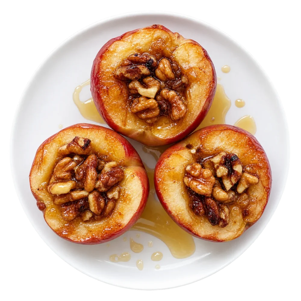 Запечённые яблоки с орехами